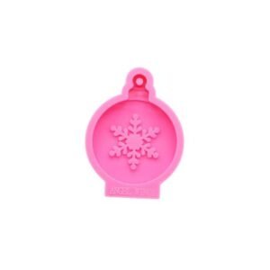 Christmas Snowflake Ornament Silicone Mould | Round Hollowout Design (64x53x8mm) for DIY Resin Decor & Festive Crafts