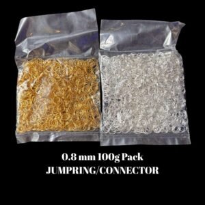 Jumpring 100gm Pack – Big Size (Golden/Silver, 0.8mm Thickness)