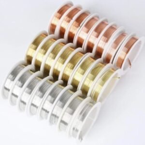 Premium Beading Wire - 0.7mm & 0.8mm (Choose Golden, Silver, or Copper) | Flexible Craft Wire for Jewellery Making & DIY