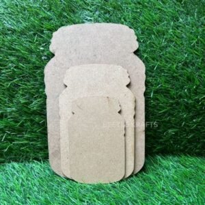 MDF Cutout – Jar Shape (3/4/5 Inch) | 3.5mm Thickness