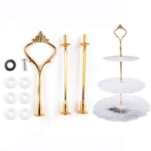 Cake Stand Fitting Set (Golden, Set of 1)