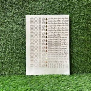 Golden Embossed Sticker Sheet - Baby Frame (A4 Size)