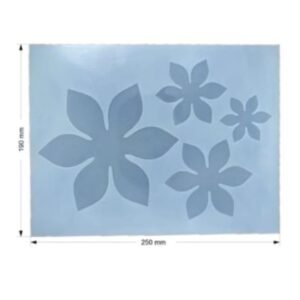 3D Flower Silicone Mould - 4 Cavity Set | Large (9.5"x7.5") for DIY Resin Art, Wall Decor & Floral Crafts