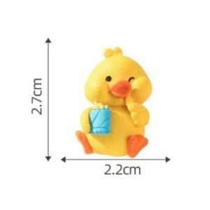 Miniature Yellow Duck with French Fries (2.7x2.2cm)