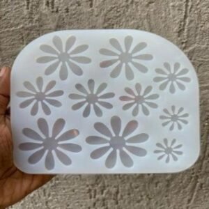 3D Flower Silicone Mould - 10 Cavity (5.75"x5.25" Overall, 1-2" Cavities, 3mm Depth) | Resin Art & Embellishments
