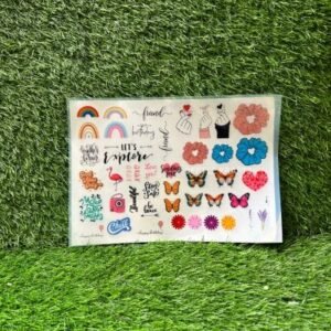 Colorful Insert Sheet - Rainbow, Butterfly, & Quotes (A4 Size)