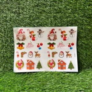 Colourful Insert Sheet - Christmas Theme & Santa Claus (A4 Size)