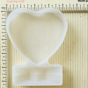 Heart Frame Silicone Mould with Stand – 4 Inch, 20mm Thickness