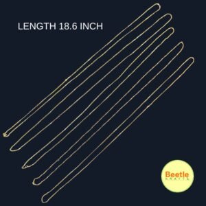 Bright Golden Chain – 18.6 Inch | Pack of 5 | DIY Jewelry & Resin Art Essentials