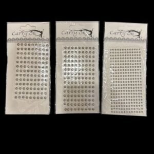 Self-Adhesive Silver Pearl Stone Stickers for Craft (Pack of 1 / Bulk Packs Available)