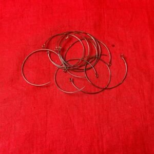 Round Earring Hoops – 10 Pieces | Golden & Silver Options