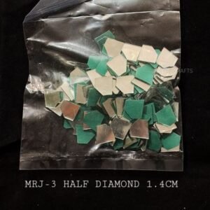 Lippan Art Half Diamond Shape Mirrors - 50gm Mixed Size Pack | Authentic Glass Mirrors for Geometric Mud & Mirror Art (1.4cm, 1.6cm)