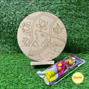 DIY MDF Premarked Round 8 Inch (Cow & Lotus) Kit