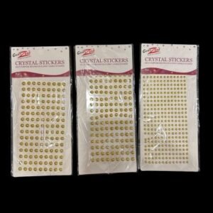 Self-Adhesive Golden Pearl Stone Stickers (Pack of 1 Sheet)