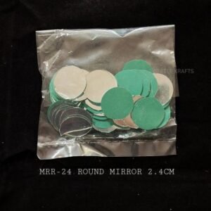 Lippan Art Round Shape Mirrors - 50gm Mixed Size Pack | Authentic Glass Mirrors for Traditional Mud & Mirror Art (0.5cm to 3.5cm)