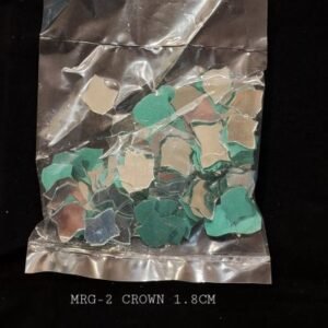 Lippan Art Crown Shape Mirrors - 50gm Mixed Size Pack | Authentic Glass Mirrors for Royal Mud & Mirror Art (1.8cm, 2.2cm)