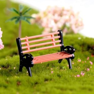 Mini Park Bench Model Miniature 3.3x3cm