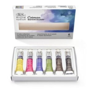 Winsor & Newton Cotman WaterColour Paint Set - 6 x 8ml Tubes | Vibrant, Transparent & Affordable for Artists