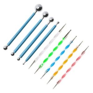 9 Pcs Dotting Tools Set - Ball Embossing Stylus for Mandala Art, Nail Art, Clay & Craft Decoration
