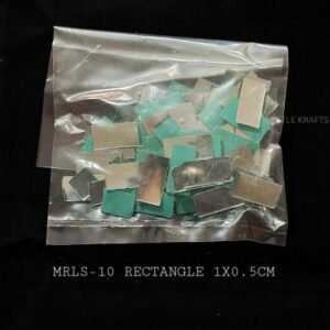 Lippan Art Rectangle Shape Mirrors - 50gm Pack | Mixed Sizes (1x0.5cm & 2.4x0.8cm) for Authentic Mud & Mirror Art, Crafts & Decor