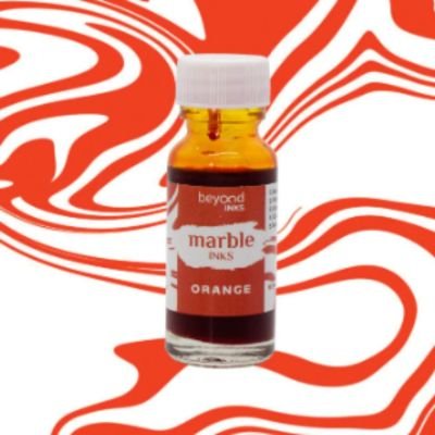 Beyond Ink Marble Inks - Pack 3 (5 Vibrant Colours: Pink, Orange, Violet, Black, Green) 16 47 2 1