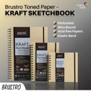 Toned Sketchbook - All Sizes (A4, A5, 6x6 Inch) | 100gsm Premium Paper for Rustic Art & Highlights