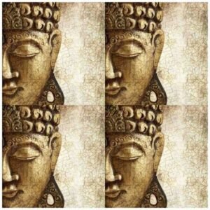 Exquisite Crackle Buddha Decoupage Paper (3 Sheets) - 11.7 x 11.7 Inch