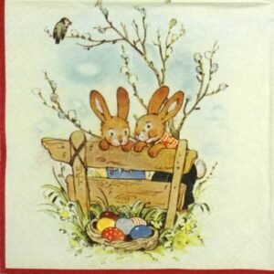 Decoupage Tissue Paper - Bunny Design (13x13 Inch, 2 Sheets)