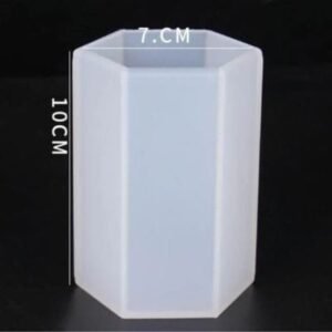 Hexagon Pillar Candle Silicone Mould (9x7cm)