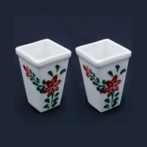 Miniature Ceramic Pot Square Shape (2x2x3 cm)