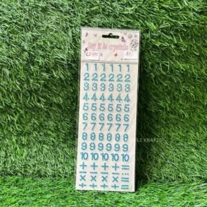 Beaded Number Stickers – All Colours (5 Assorted Colours)