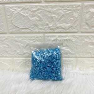 Azure Blue Decorative Stones (240gm) - Approx 3-4mm | Vibrant Tumbled Chips for Crafts, Aquariums, Terrariums & Home Decor
