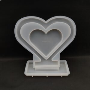 Heart Frame Silicone Mould with Stand - 9.5 Inch (Centre Hanging Design for Resin Art & Decor)