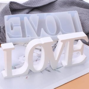 Love Silicone Mould (8x3.2x0.9 Inch) | Food-Grade & Multipurpose for Resin, Chocolate, Soap, Candles, Plaster & DIY Crafts