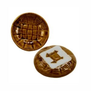 Miniature Ceramics Fancy Plate (Size: 4.5x4.5x1 Cm)