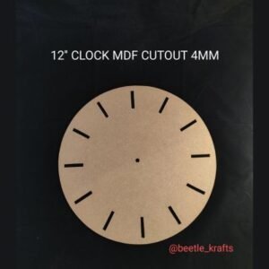 Laser Cut MDF Clock Base - 12 Inch Diameter, 3.5mm Thick (Ready for DIY Clocks & Art)
