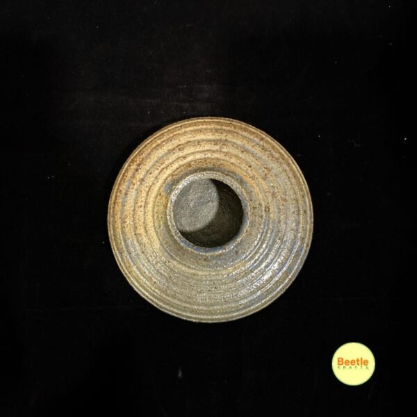 Oceanic Sand Spiral Contour Bud Vase (Size 4x2 Inch) - Stoneware Ceramics 16 78 4