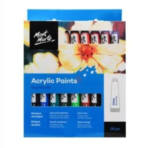 Mont Marte Acrylic Paint - Set of 18 x 12ml