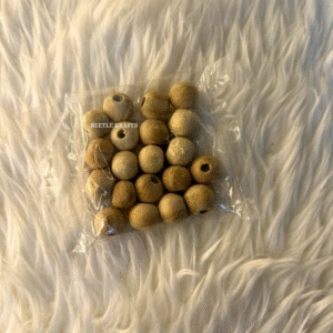 Macrame Art Wooden Beads - Mixed Sizes 14mm & 18mm (Pack of 20)