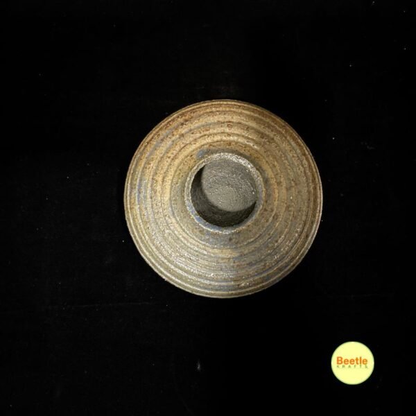 Oceanic Sand Spiral Contour Bud Vase (Size 4x2 Inch) - Stoneware Ceramics 13 81 4