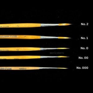 Artists' Liner Nylon/Synthetic Hair Brushes - All Sizes Available (No. 0000, 000, 00, 0, 1, 2)