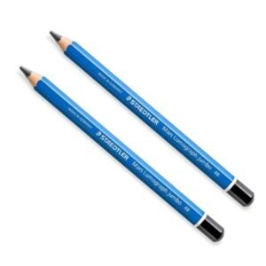 Staedtler Mars Lumograph Graphite Pencil (Single) - Professional Grade Soft Leads (4B, 6B, 10B, 12B)