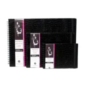 Black Stone Sketch Book – 180gsm | A5 / A4 / A3 | 40 Sheets | Premium Black Paper for Acrylic, Poster Colours, Scrapbooking & Mixed Media