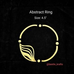 Abstract Ring Golden Acrylic Cutout - 4.5 Inch | Modern Wall Art, Home Decor & DIY Craft Base