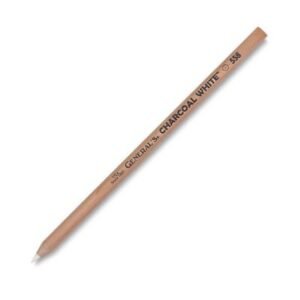 General Pencil "The Original" White Charcoal Pencil - Pack of 1 | Brilliant White Highlights, Smooth Laydown & Versatile for Dark Paper Art