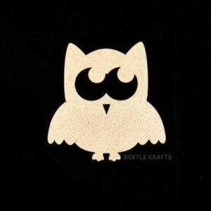 MDF Cutout – Owl Shape (4 Inch | 4mm Thickness)