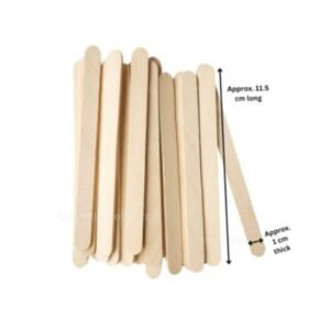 Natural Wooden Ice Cream Sticks - Pack of 50 Pcs | Versatile Craft Sticks for DIY, Art & School Projects