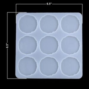 Round Agate Mould – 9 Cavity | 2 Inch Diameter