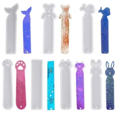 Bookmark Silicone Mould Set (7 Cavities) - 5.75x1 Inch for Resin Art 14 BOOKMARK MOLD SET OF 7 2