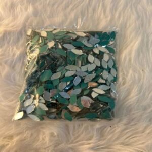 Curve Leaf Mirror Sequins (1.3cm) | 200g Pack Decorative Mirrors for Embroidery, Crafts & DIY